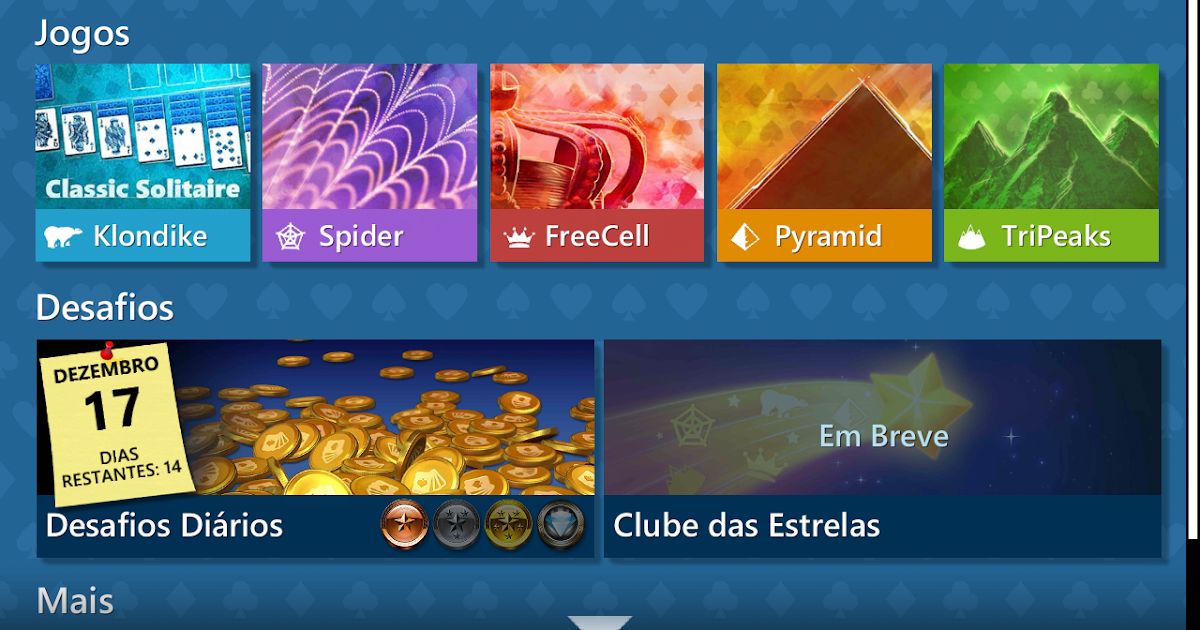 ♦️ Jogo gratuito, Microsoft Solitaire para Android tem Paciência, Spider,  FreeCell ♠️ ✏️ Meu Tédio, Dicas, resenhas e tutoriais da Helen Fernanda